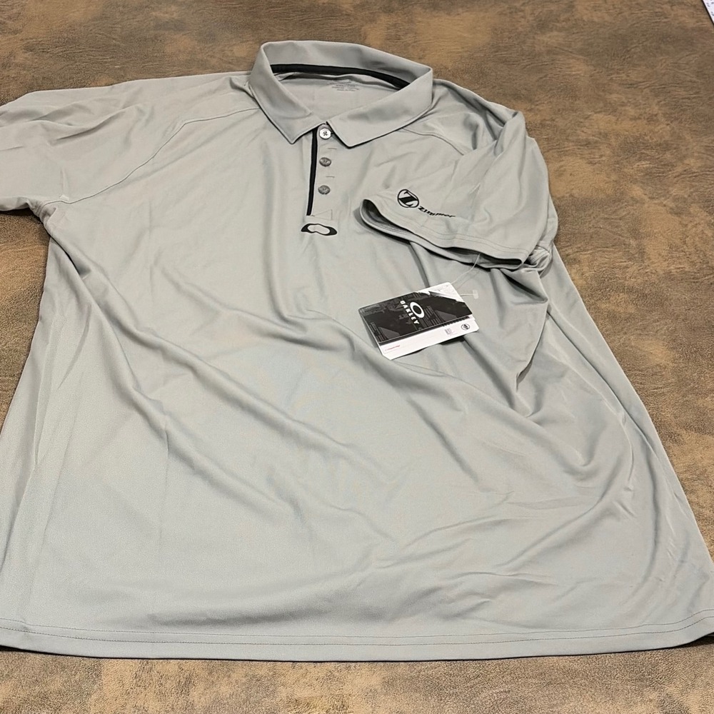 Oakley Elemental 2.0 Polo Mens XXL Stone Gray Zimmer Logo 432632